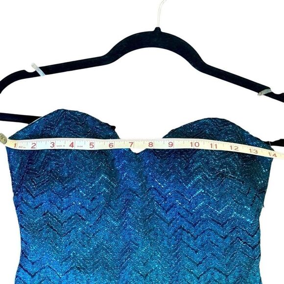 Beautiful Ombre Print Formal Prom Evening Gown  Mermaid Style Maxi Dress New - Picture 13 of 15